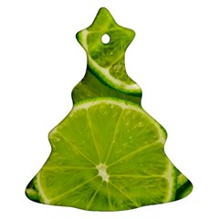 Lime Slices Close Up, Fresh, Fruit, Green Lemon Ornament (christmas Tree) 