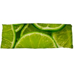 Lime Slices Close Up, Fresh, Fruit, Green Lemon 21 x60  Body Pillow Case Dakimakura (two Sides)