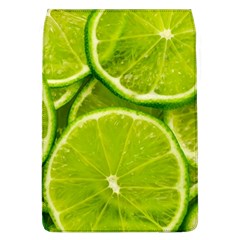 Lime Slices Close Up, Fresh, Fruit, Green Lemon Removable Flap Cover (l) by kyorashop23