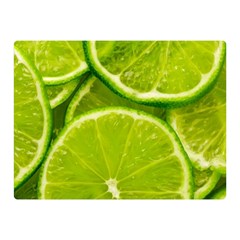 Lime Slices Close Up, Fresh, Fruit, Green Lemon Two Sides Premium Plush Fleece Blanket (mini)