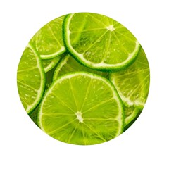 Lime Slices Close Up, Fresh, Fruit, Green Lemon Mini Round Pill Box (pack Of 3)