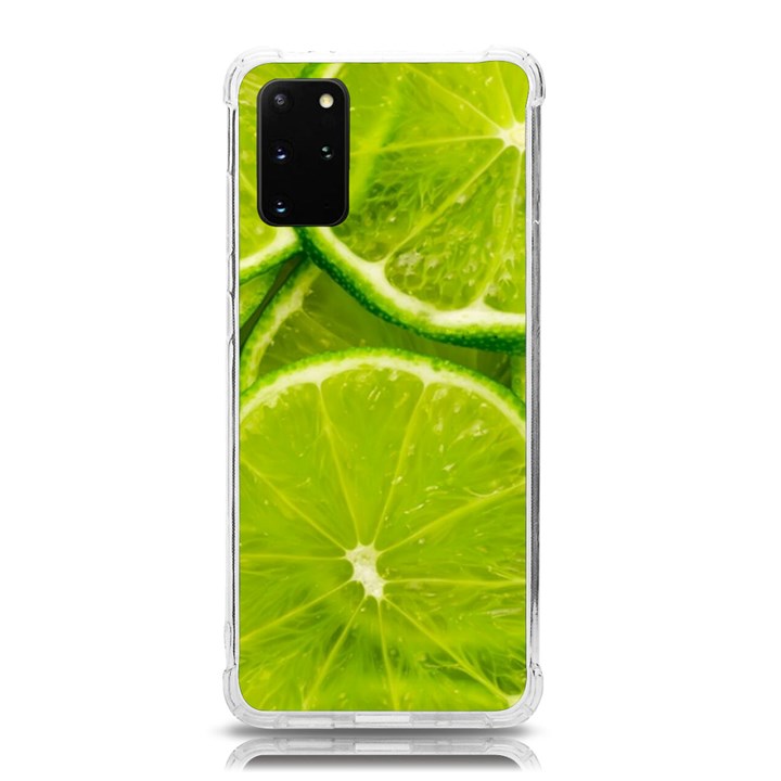 Lime Slices Close Up, Fresh, Fruit, Green Lemon Samsung Galaxy S20 Plus 6.7 Inch TPU UV Case