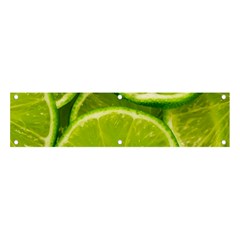 Lime Slices Close Up, Fresh, Fruit, Green Lemon Banner And Sign 4  X 1 