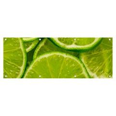 Lime Slices Close Up, Fresh, Fruit, Green Lemon Banner And Sign 8  X 3  by kyorashop23