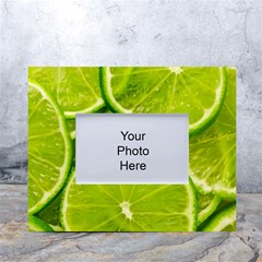 Lime Slices Close Up, Fresh, Fruit, Green Lemon White Tabletop Photo Frame 4 x6  by kyorashop23