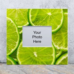 Lime Slices Close Up, Fresh, Fruit, Green Lemon White Wall Photo Frame 5  X 7 