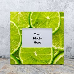 Lime Slices Close Up, Fresh, Fruit, Green Lemon White Box Photo Frame 4  X 6 