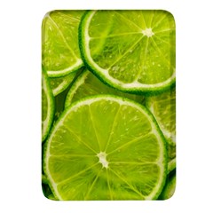 Lime Slices Close Up, Fresh, Fruit, Green Lemon Rectangular Glass Fridge Magnet (4 Pack) by kyorashop23