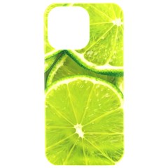 Lime Slices Close Up, Fresh, Fruit, Green Lemon Iphone 15 Pro Max Black Uv Print Pc Hardshell Case by kyorashop23