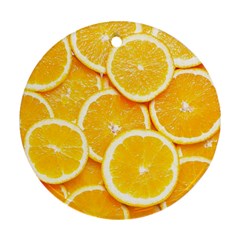 Oranges, Orange, Fruits Ornament (round)