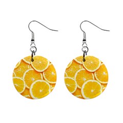 Oranges, Orange, Fruits Mini Button Earrings by kyorashop23