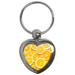 Oranges, Orange, Fruits Key Chain (heart)