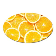 Oranges, Orange, Fruits Oval Magnet by kyorashop23