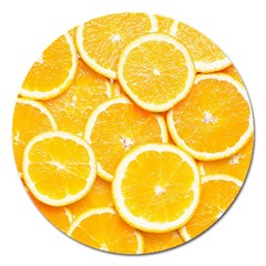 Oranges, Orange, Fruits Magnet 5  (round) by kyorashop23