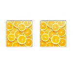 Oranges, Orange, Fruits Cufflinks (Square) Front(Pair)