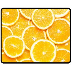 Oranges, Orange, Fruits Fleece Blanket (medium)