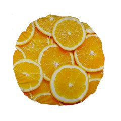 Oranges, Orange, Fruits Standard 15  Premium Round Cushions