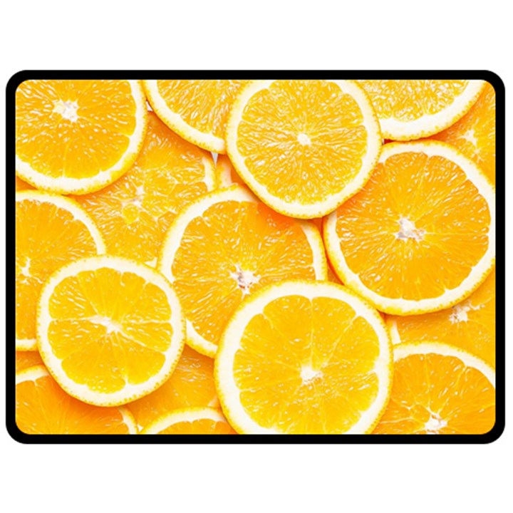 Oranges, Orange, Fruits Two Sides Fleece Blanket (Large)