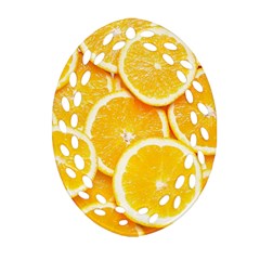 Oranges, Orange, Fruits Ornament (oval Filigree)