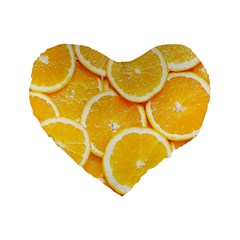 Oranges, Orange, Fruits Standard 16  Premium Heart Shape Cushions