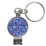 Patterns, Doodles, Pattern, Colorful Nail Clippers Key Chain Front