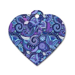 Patterns, Doodles, Pattern, Colorful Dog Tag Heart (one Side)