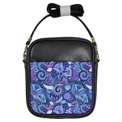 Patterns, Doodles, Pattern, Colorful Girls Sling Bag by kyorashop23