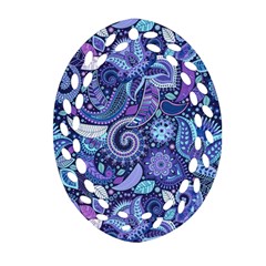 Patterns, Doodles, Pattern, Colorful Oval Filigree Ornament (two Sides)