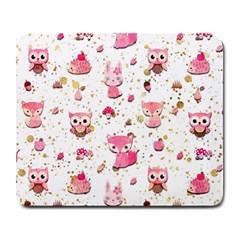 Pink Woodland Animals, Koteto Large Mousepad