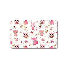 Pink Woodland Animals, Koteto Magnet (name Card) by kyorashop23