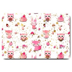 Pink Woodland Animals, Koteto Large Doormat