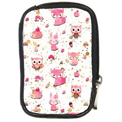 Pink Woodland Animals, Koteto Compact Camera Leather Case