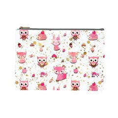 Pink Woodland Animals, Koteto Cosmetic Bag (large)