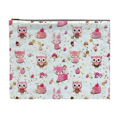 Pink Woodland Animals, Koteto Cosmetic Bag (xl)