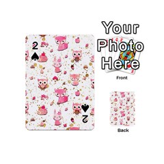 Pink Woodland Animals, Koteto Playing Cards 54 Designs (mini)