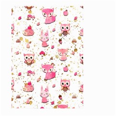 Pink Woodland Animals, Koteto Large Garden Flag (two Sides) by kyorashop23