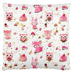 Pink Woodland Animals, Koteto Large Cushion Case (one Side)