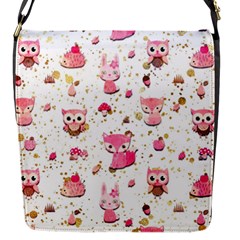 Pink Woodland Animals, Koteto Flap Closure Messenger Bag (s) by kyorashop23