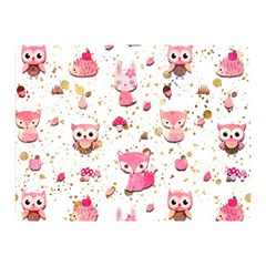 Pink Woodland Animals, Koteto Two Sides Premium Plush Fleece Blanket (mini) by kyorashop23