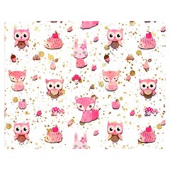 Pink Woodland Animals, Koteto Two Sides Premium Plush Fleece Blanket (teen Size) by kyorashop23