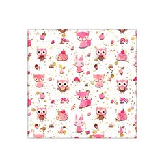 Pink Woodland Animals, Koteto Satin Bandana Scarf 22  X 22  by kyorashop23