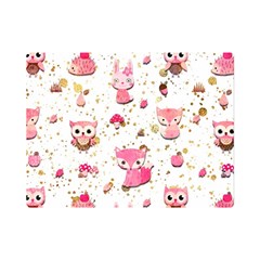 Pink Woodland Animals, Koteto Premium Plush Fleece Blanket (mini) by kyorashop23