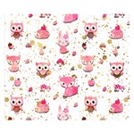 Pink Woodland Animals, Koteto Premium Plush Fleece Blanket (Small) 50 x40  Blanket Front