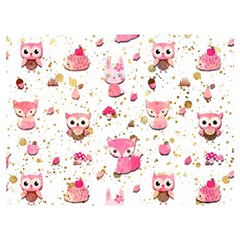 Pink Woodland Animals, Koteto Premium Plush Fleece Blanket (extra Small)