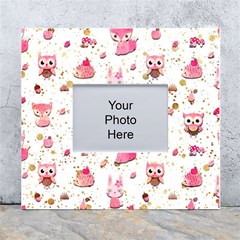 Pink Woodland Animals, Koteto White Wall Photo Frame 5  X 7  by kyorashop23