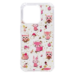 Pink Woodland Animals, Koteto Iphone 14 Pro Tpu Uv Print Case by kyorashop23