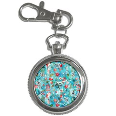 Snowy Winter Foliage, Adoxali, Christmas, Berry, Blue Key Chain Watches