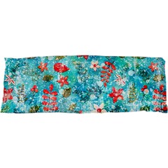 Snowy Winter Foliage, Adoxali, Christmas, Berry, Blue 17 x47  Body Pillow Case Dakimakura (two Sides) by kyorashop23