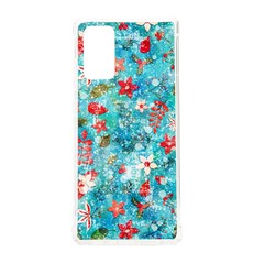 Snowy Winter Foliage, Adoxali, Christmas, Berry, Blue Samsung Galaxy Note 20 Tpu Uv Case by kyorashop23