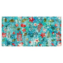 Snowy Winter Foliage, Adoxali, Christmas, Berry, Blue Banner And Sign 6  X 3 